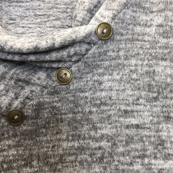 Corvia Sweater Women Large Gray Long Sleeve Cowl Neck Cozy Comfy Pullover - Picture 5 of 6